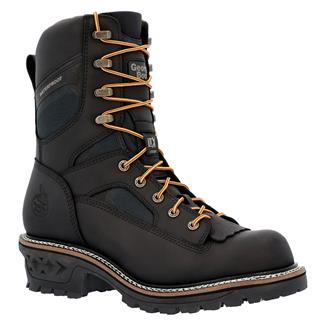 Men's Georgia 9" LTX Logger Composite Toe Waterproof Boots Black