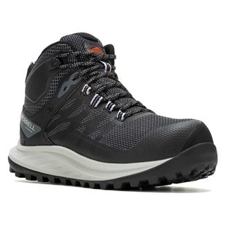 Women's Merrell Work Antora Mid Waterproof CF Boots Black