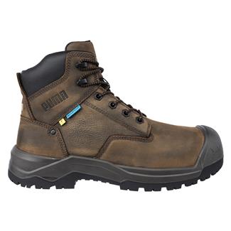 Men's Puma Safety 6" Granite HD MT Composite Toe Waterproof Boots Brown