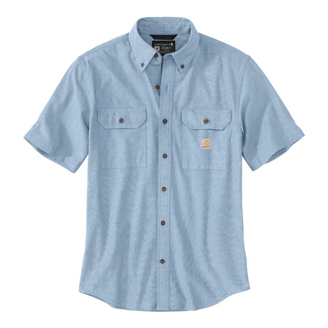Carhartt Men's Loose Fit Midweight Chambray Short Sleeve Shirt Carhartt Men's Loose Fit Midweight Chambray Short Sleeve Shirt