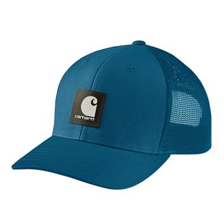 Men's Carhartt Rugged Flex Twill Mesh-Back Logo Patch Cap Deep Lagoon