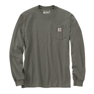 Men's Carhartt Loose Fit Heavyweight Long Sleeve Pocket T-Shirt Dusty Olive