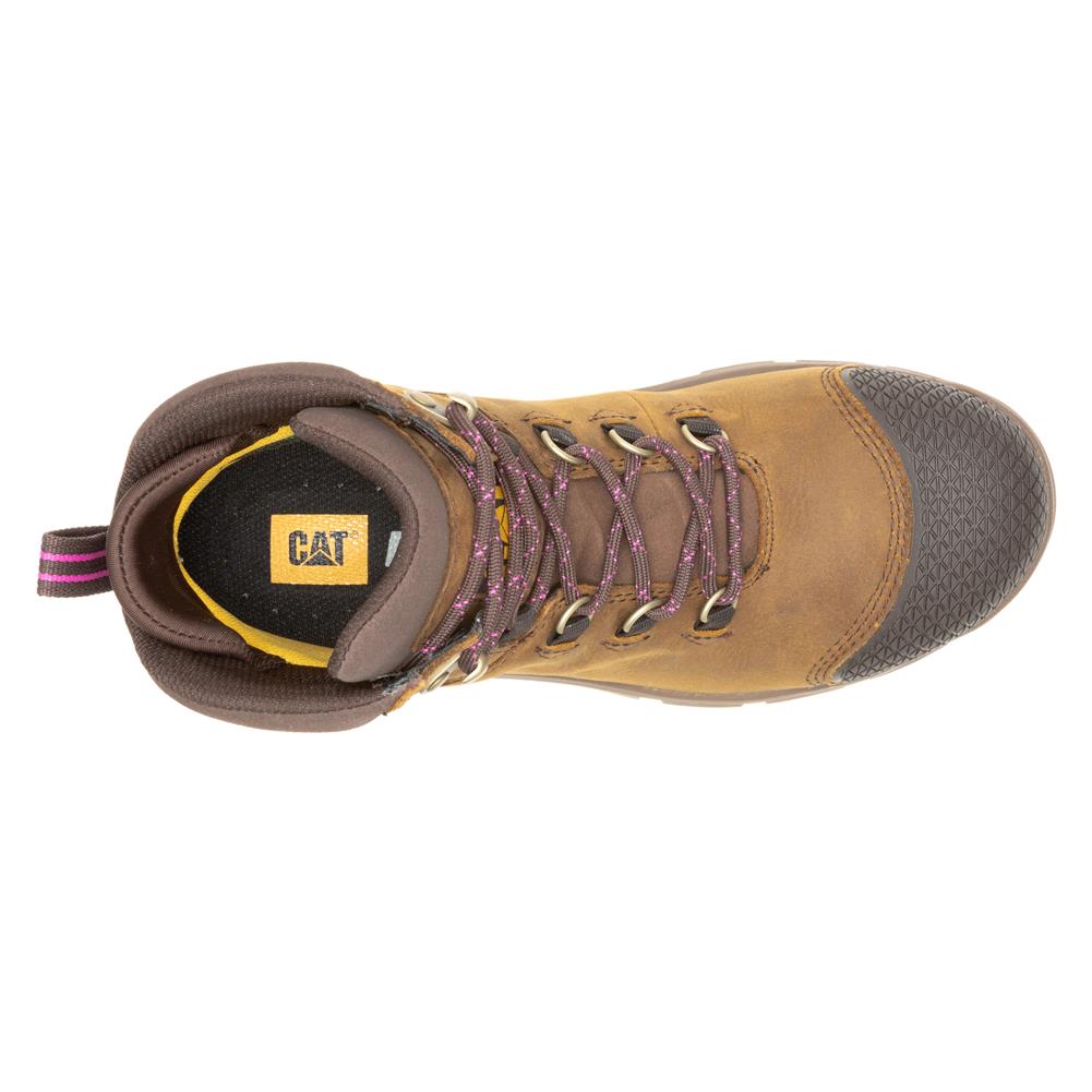 Cat Women s Accomplice x Waterproof Steel Toe Work Boot in Crisp