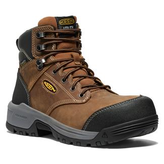 Men's Keen Utility 6" Evanston Carbon Toe Waterproof Boots Bison / Black