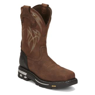 Men's Justin Original Work Boots 11" Frontline HiViz Waterproof Composite Toe Walnut Brown