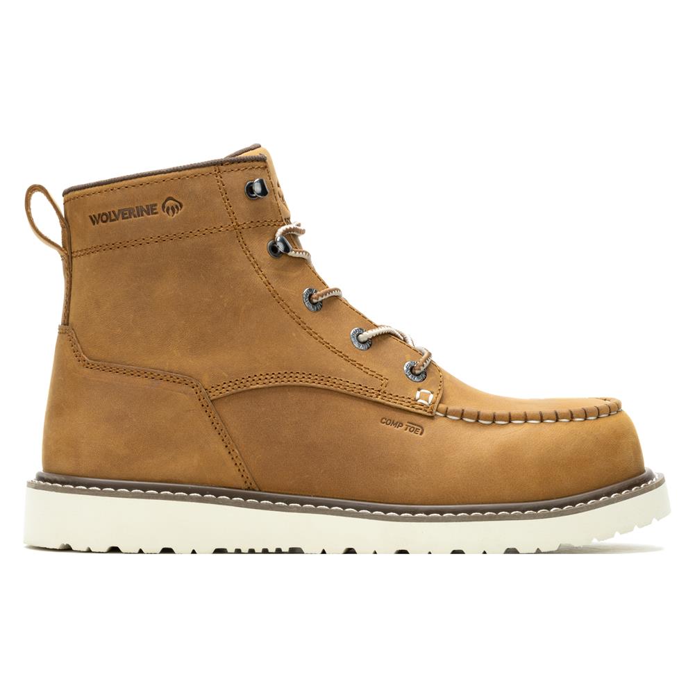 Men s Wolverine 6 Unlined Moc Toe Trade Wedge Composite Toe Boots Work Boots Superstore WorkBoots