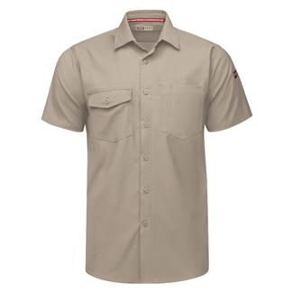 Men's Red Kap Cooling Performance Woven Work Shirt Sand