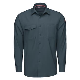 Men's Red Kap Cooling Performance Woven Long Sleeve Work Shirt Arctic