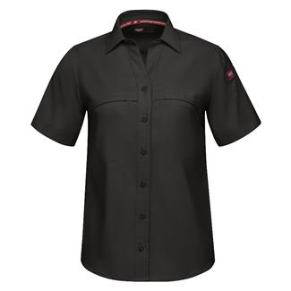 Women's Red Kap Cooling Performance Woven Work Shirt Black