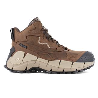 Men's Reebok Zig Kinetica Edge II Work Waterproof Composite Toe Boots Brown