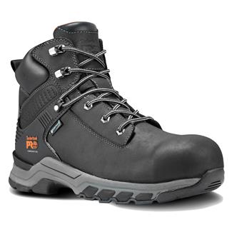 Men's Timberland PRO 6" Hypercharge Composite Toe Waterproof Boots Black