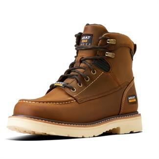 Men's Ariat 6" Rebar Lift Waterproof Boots Distressed Brown