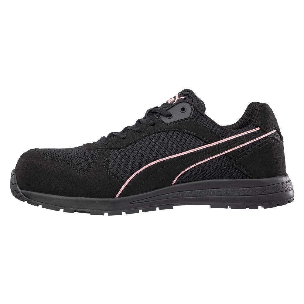 Puma Safety Women s Frontside Composite Toe Work Shoe Black Pink 10