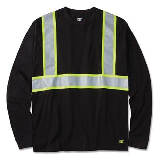 Men's CAT Enhanced Visibility Long Sleeve T-Shirt Black