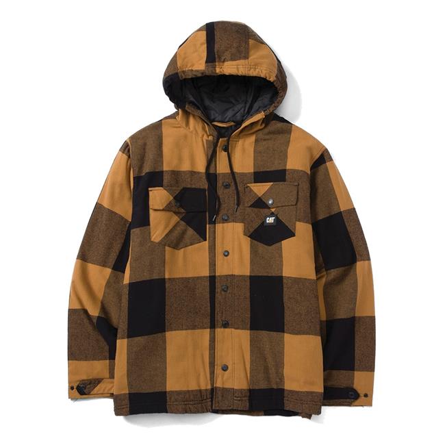 Hooded flannel shirt jacket 2025