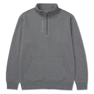 Men's CAT Midweight Quarter Zip Sweatshirt Dark Heather Gray