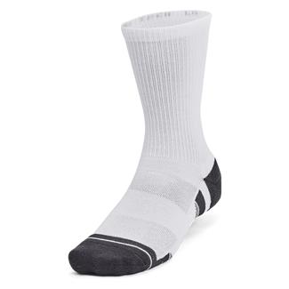 Under Armour Performance Tech 3-Pack Crew Socks White