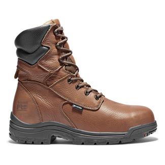 Men's Timberland PRO 8" TiTAN Alloy Toe Waterproof Boots Medium Brown