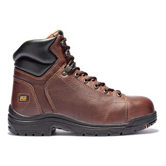 Men's Timberland PRO 6" TiTAN Lace-to-Toe Alloy Toe Boots Dark Brown