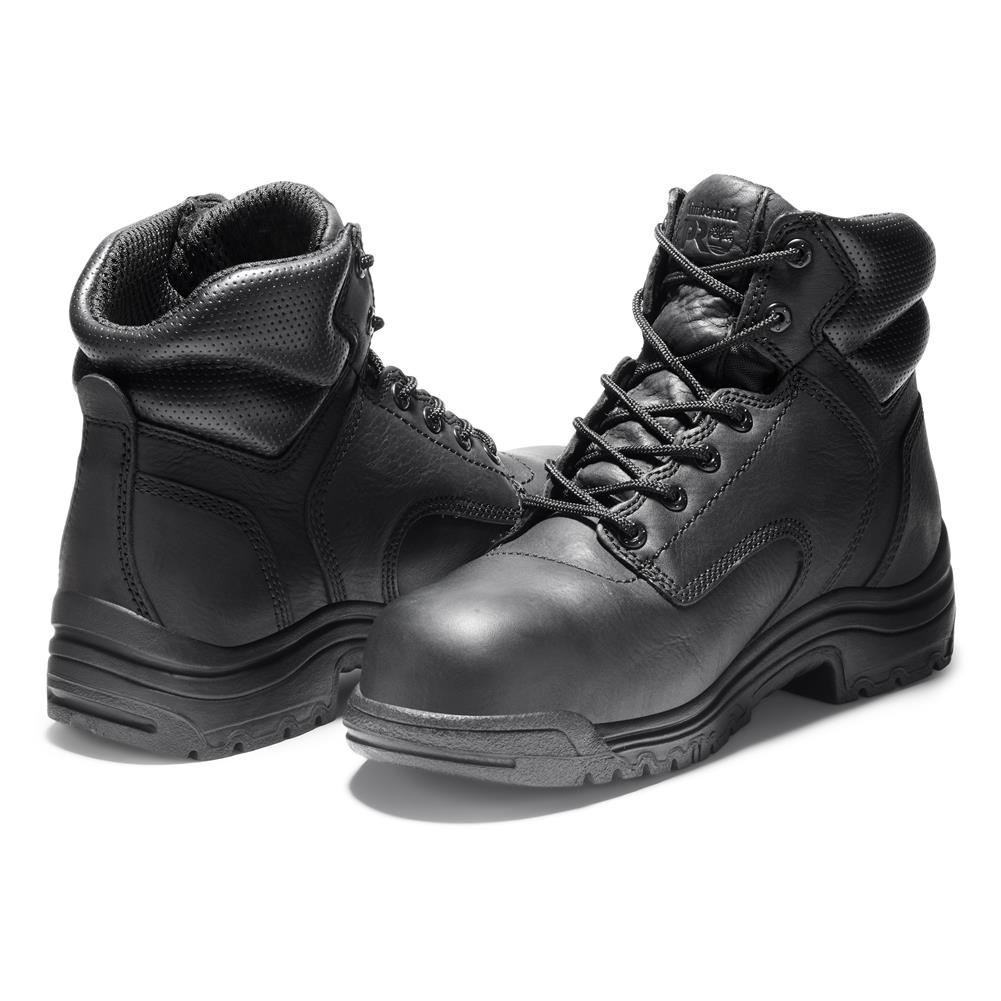 Timberland black steel toe work boots best sale