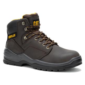 Men's CAT Striver Waterproof Steel Toe Boots Brown