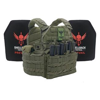 Shellback Tactical SF Lightweight Armor System / Level III+ H3101 Plates Ranger Green