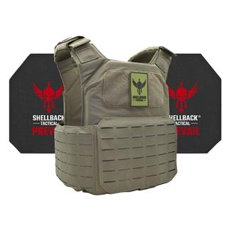 Shellback Tactical Shield 2.0 Active Shooter Kit / Level IV 4S17 Armor Plates Ranger Green
