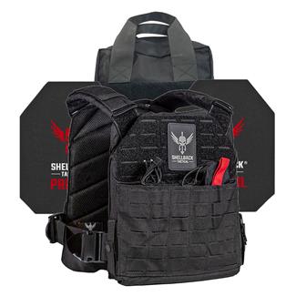 Shellback Tactical Defender 2.0 Active Shooter Armor Kit / Level IV Model 4S17 Armor Plates Black