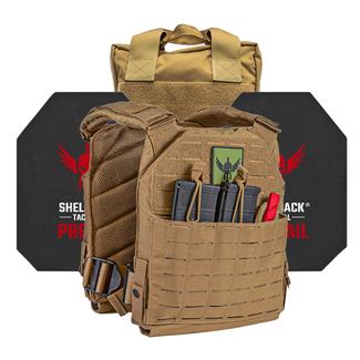 Shellback Tactical Defender 2.0 Active Shooter Armor Kit / Level IV Model 4S17 Armor Plates Coyote