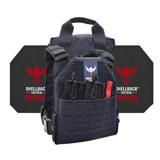 Shellback Tactical Defender 2.0 Active Shooter Armor Kit / Level IV Model 4S17 Armor Plates Navy Blue