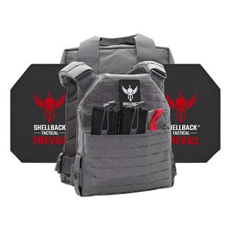 Shellback Tactical Defender 2.0 Active Shooter Armor Kit / Level IV Model 4S17 Armor Plates Wolf Gray