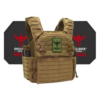 Shellback Tactical Banshee Elite 3.0 Active Shooter Kit / Level IV Model 4S17 Armor Plates Coyote