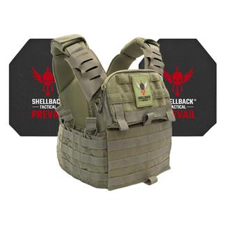 Shellback Tactical Banshee Elite 2.0 Active Shooter Kit / Level IV Model 4S17 Armor Plates Ranger Green
