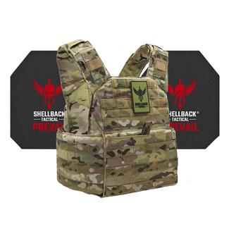 Shellback Tactical Banshee Active Shooter Kit / Level IV Model 4S17 Armor Plates MultiCam
