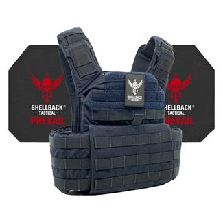 Shellback Tactical Banshee Active Shooter Kit / Level IV Model 4S17 Armor Plates Navy Blue