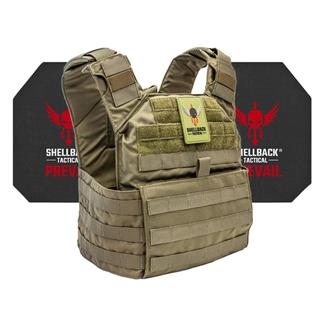 Shellback Tactical Banshee Active Shooter Kit / Level IV Model 4S17 Armor Plates Ranger Green