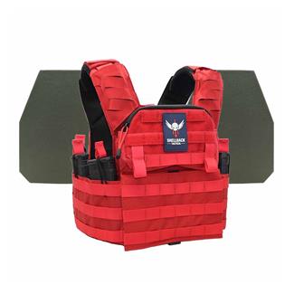 Shellback Tactical Banshee Elite 2.0 Level IV Body Armor Kit / Model L410 Plates Range Red