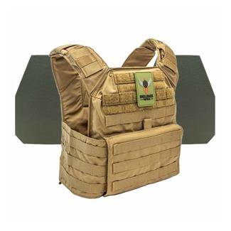 Shellback Tactical Banshee Rifle Level IV Body Armor Kit / Model L410 Plates Coyote