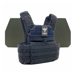 Shellback Tactical Banshee Rifle Level IV Body Armor Kit / Model L410 Plates Navy Blue