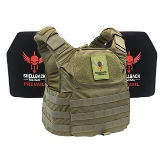 Shellback Tactical Patriot Lightweight Armor System / Level III Model LON-III-P Hard Armor Plates Ranger Green