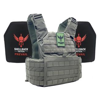 Shellback Tactical Skirmish Lightweight Armor System / Level III Model LON-III-P Hard Armor Plates Ranger Green