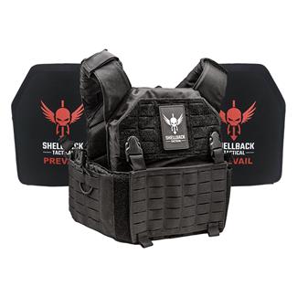 Shellback Tactical Rampage 2.0 Lightweight Armor System / Level III Model LON-III-P Hard Armor Plates Black