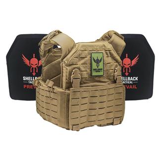 Shellback Tactical Rampage 2.0 Lightweight Armor System / Level III Model LON-III-P Hard Armor Plates Coyote