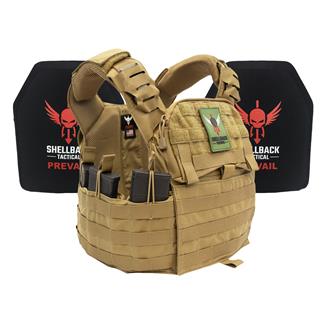 Shellback Tactical Banshee Elite 2.0 Lightweight Armor System / Level III Model LON-III-P Hard Armor Plates Coyote