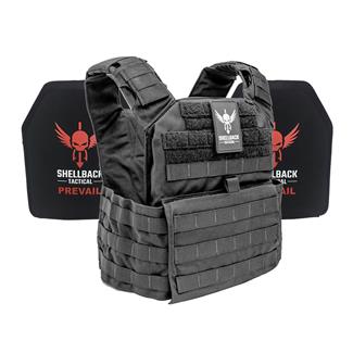 Shellback Tactical Banshee Lightweight Armor System / Level III Model LON-III-P Hard Armor Plates Black