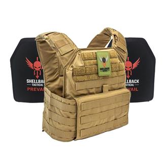 Shellback Tactical Banshee Lightweight Armor System / Level III Model LON-III-P Hard Armor Plates Coyote