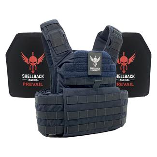 Shellback Tactical Banshee Lightweight Armor System / Level III Model LON-III-P Hard Armor Plates Navy Blue