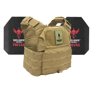 Shellback Tactical Patriot Active Shooter Kit / Level III Model AR1000 Armor Plates Coyote