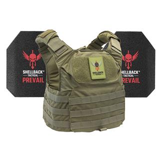 Shellback Tactical Patriot Active Shooter Kit / Level III Model AR1000 Armor Plates Ranger Green
