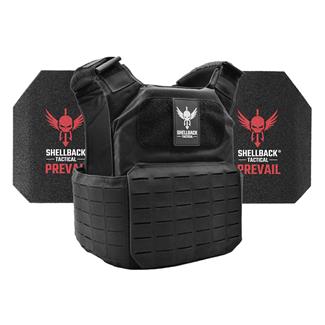 Shellback Tactical Shield 2.0 Active Shooter Kit / Level III Model AR1000 Armor Plates Black
